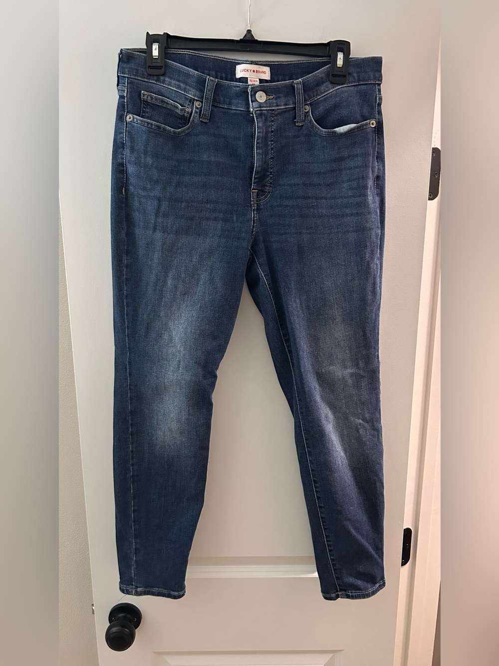 Lucky Brand Womens Slim Straight Indigo Wash Jeans